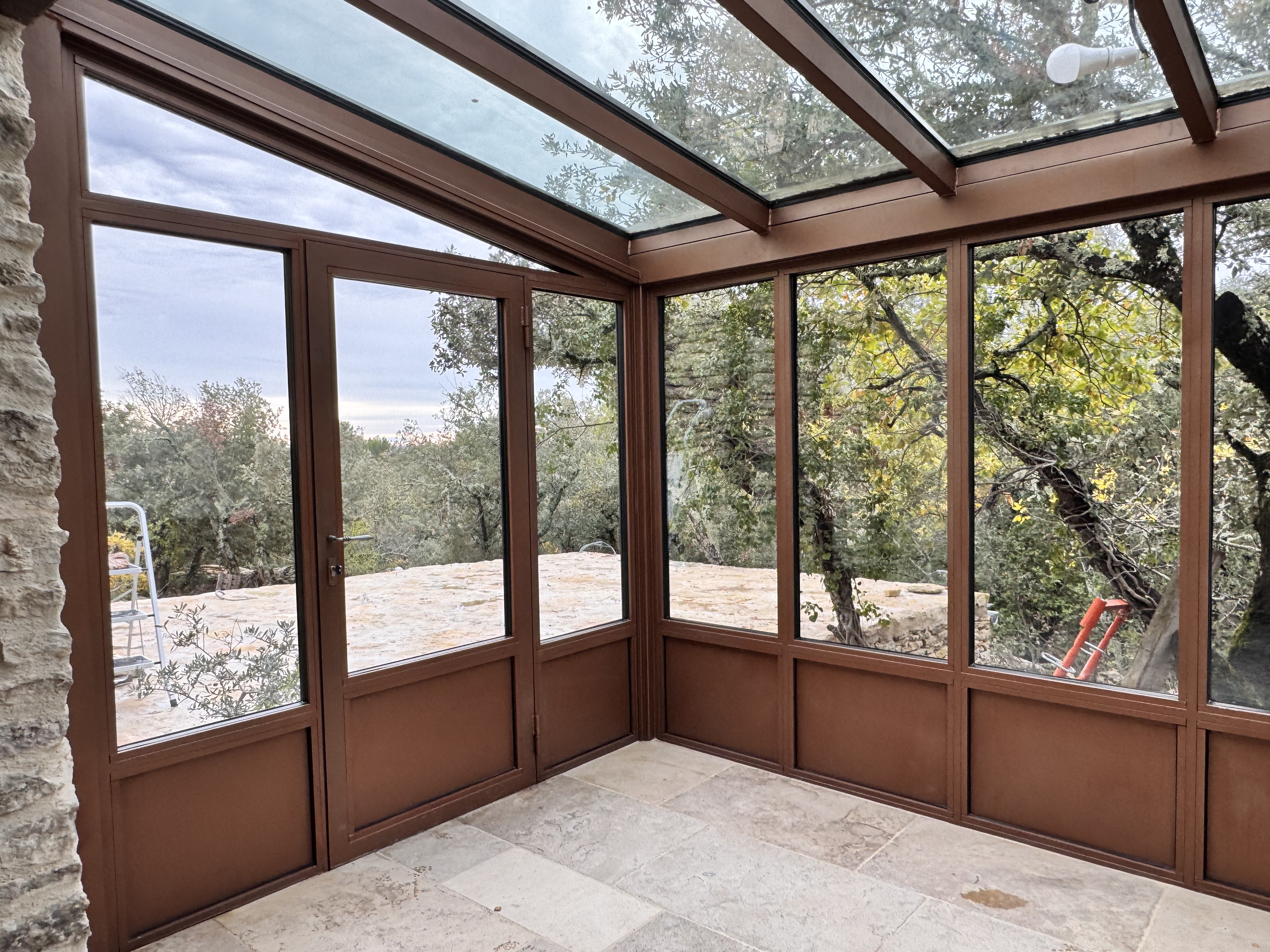 Véranda métallique avec rupture de pont thermique - métallerie Avignon